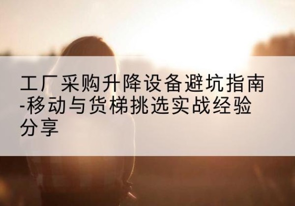 茅箭移动式升降机怎么选-工厂采购升降设备避坑指南-移动与货梯挑选实战经验分享