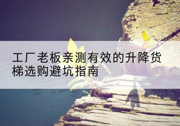 茅箭升降货梯怎么选-工厂老板亲测有效的升降货梯选购避坑指南